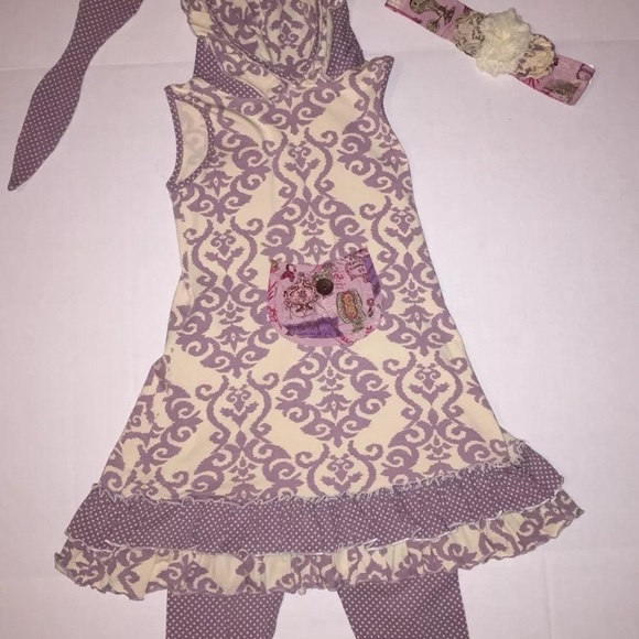 Mustard Pie Parker Hooded Dress, Bottom & Headband - Picture 8 of 8